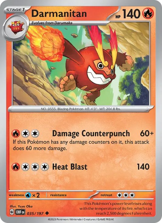 Darmanitan 35 Obsidian Flames Pokesingles