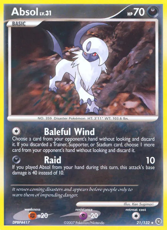 Absol 21 Secret Wonders Pokesingles