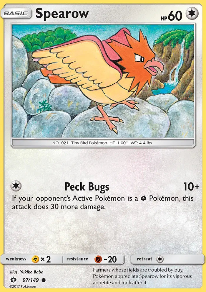 Spearow 97 Sun & Moon Pokesingles