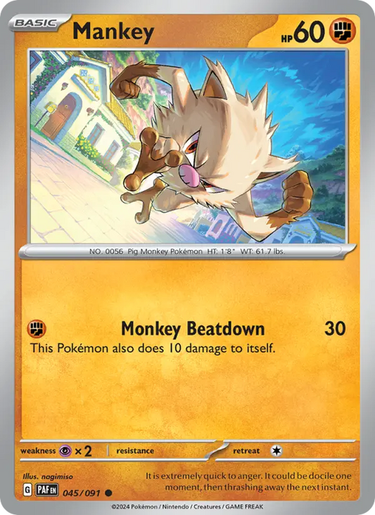 Mankey 45 Paldean Fates Pokesingles