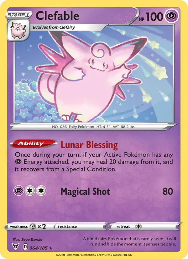 Clefable 64 Vivid Voltage Pokesingles