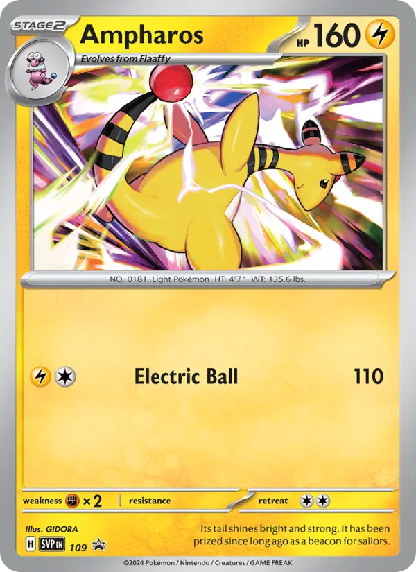 Ampharos 109 SVP Black Star Promos Pokesingles