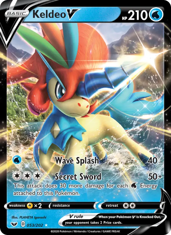 Keldeo V 53 Sword & Shield Pokesingles