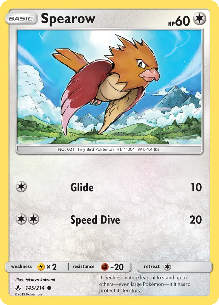 Spearow 145 Unbroken Bonds Pokesingles