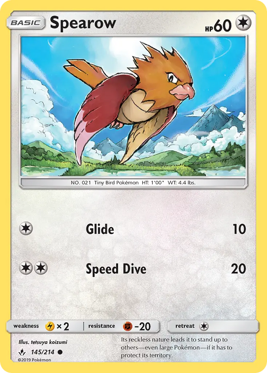 Spearow 145 Unbroken Bonds Pokesingles