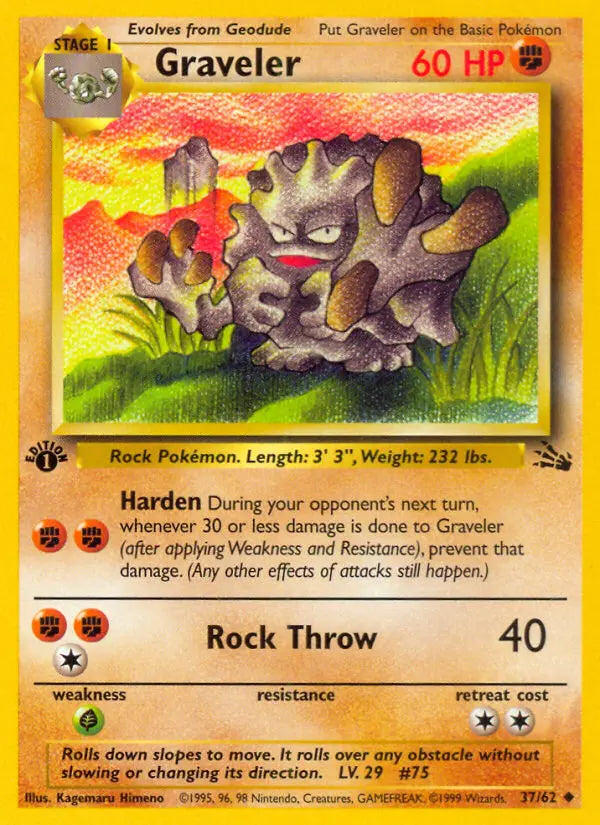 Graveler 37 Fossil Pokesingles