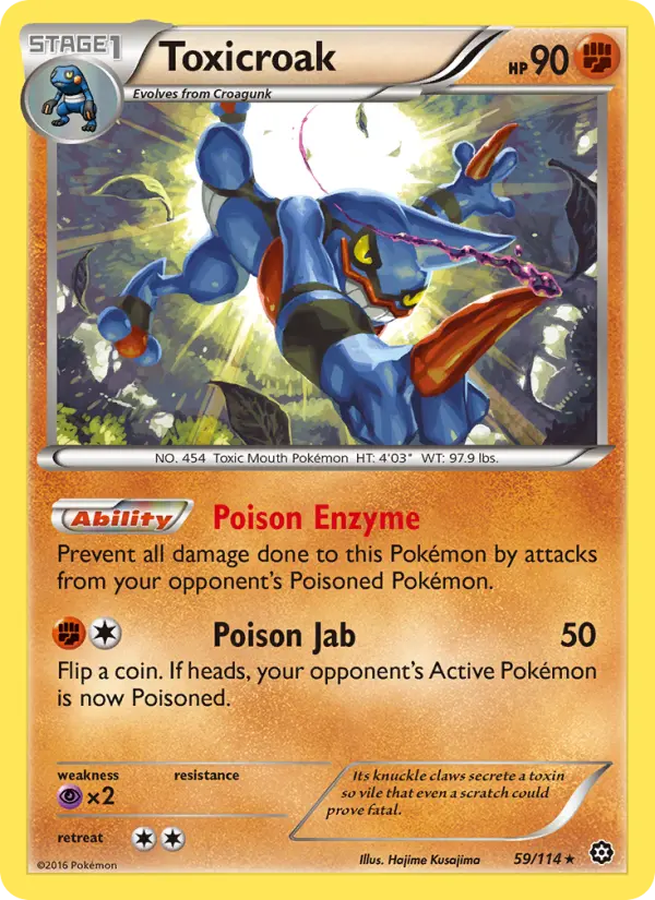 Toxicroak 59 Steam Siege Pokesingles
