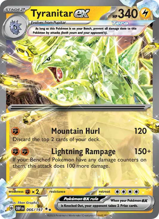 Tyranitar ex 66 Obsidian Flames Pokesingles
