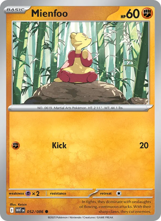 Mienfoo 52 White Flare Pokesingles