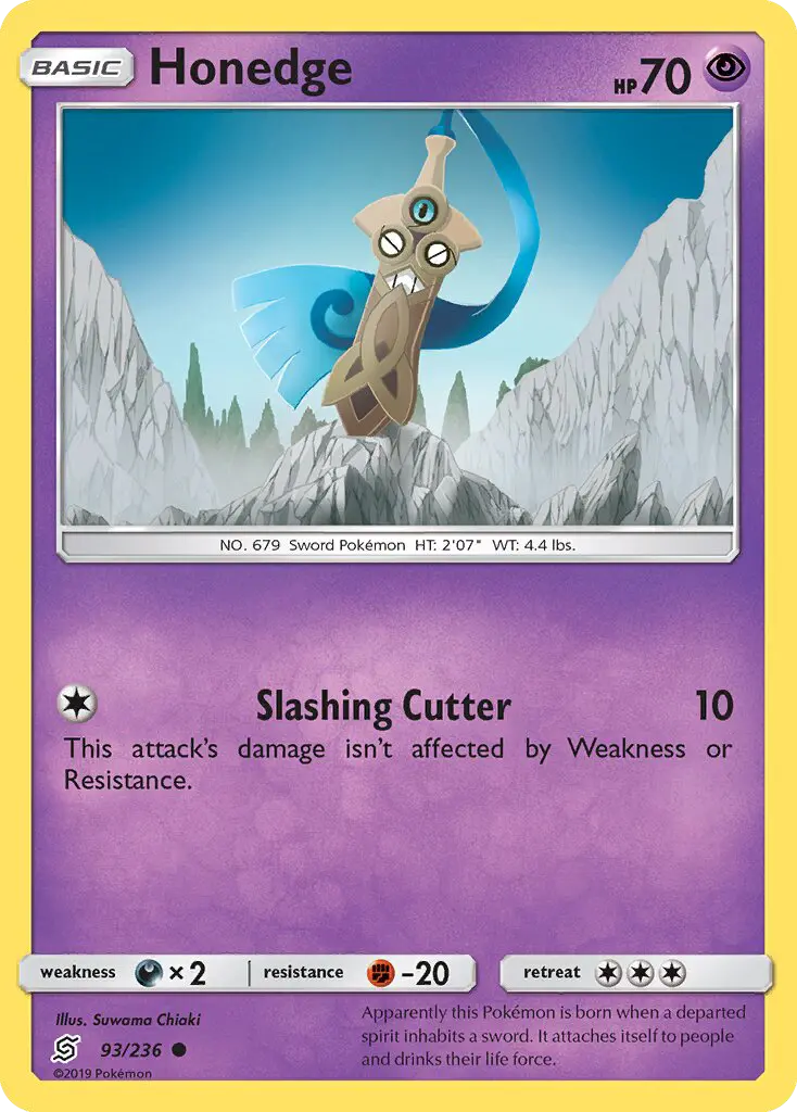 Honedge 93 Unified Minds Pokesingles