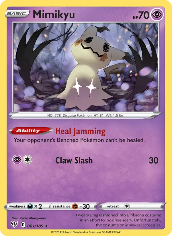 Mimikyu 81 Darkness Ablaze Pokesingles