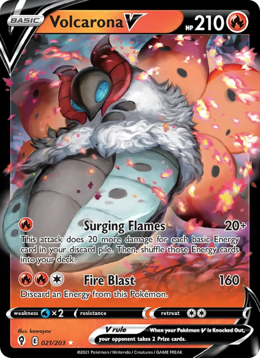 Volcarona V 21 Evolving Skies Pokesingles