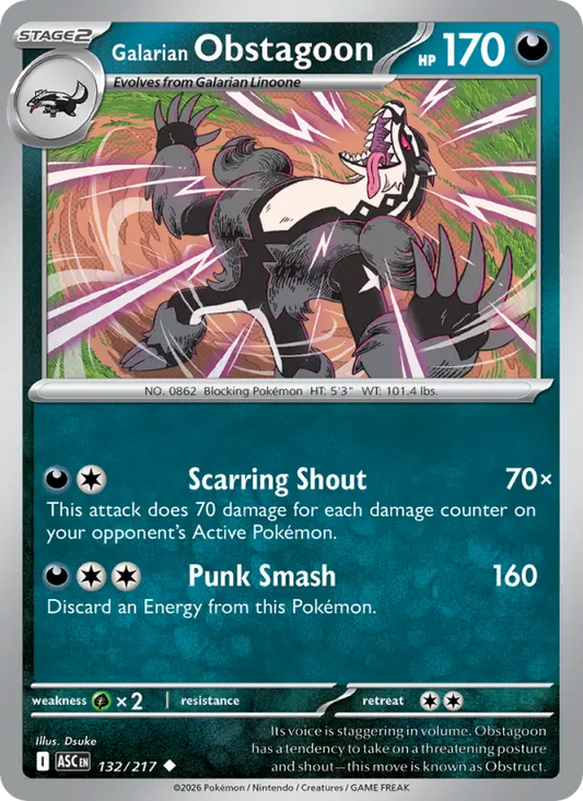 Galarian Obstagoon 132 Ascended Heroes Pokesingles