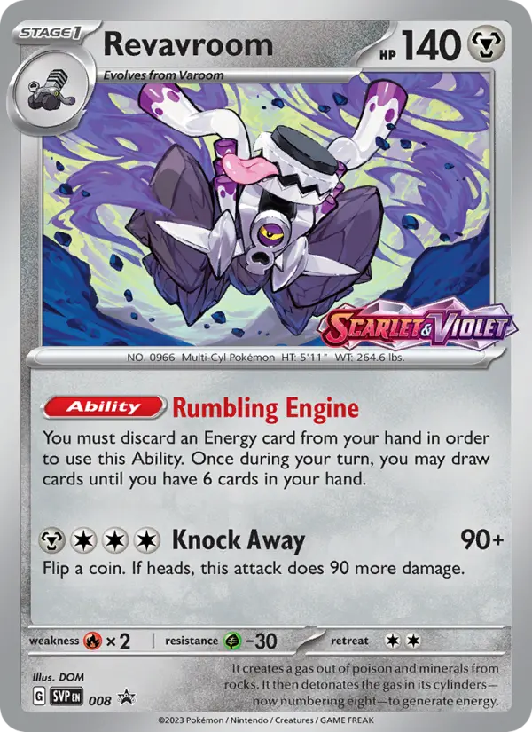 Revavroom 8 SVP Black Star Promos Pokesingles