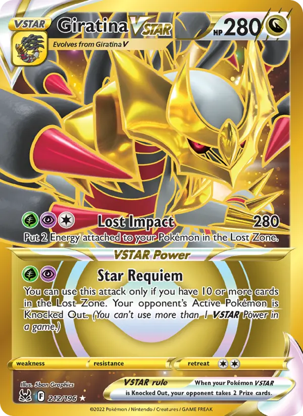 Giratina VSTAR 212 Lost Origin Pokesingles
