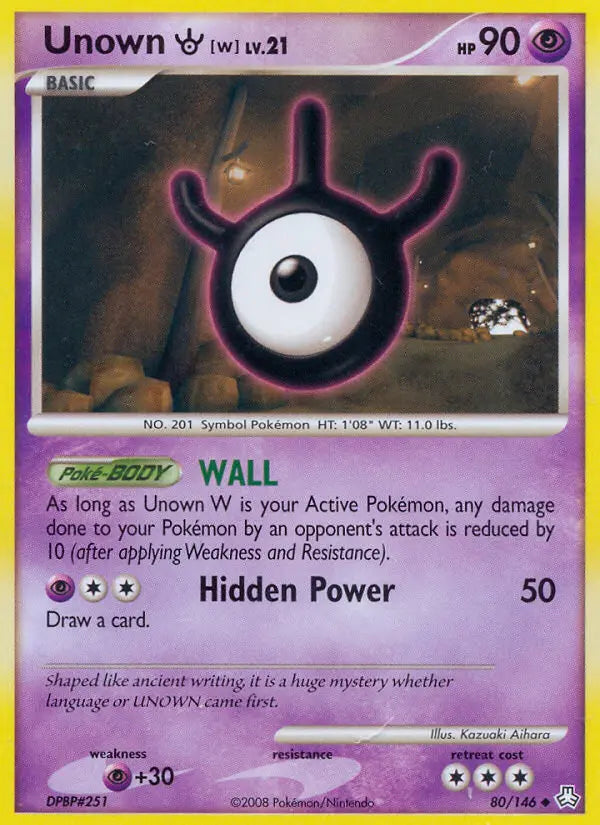 Unown W 80 Legends Awakened Pokesingles