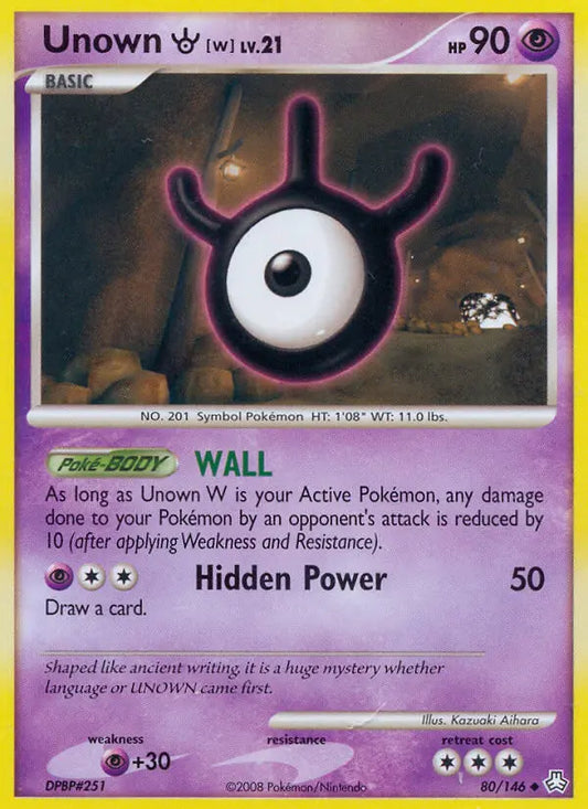 Unown W 80 Legends Awakened Pokesingles