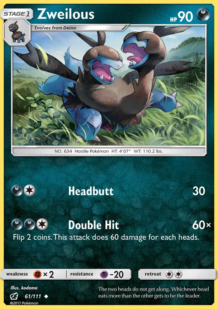 Zweilous 61 Crimson Invasion Pokesingles