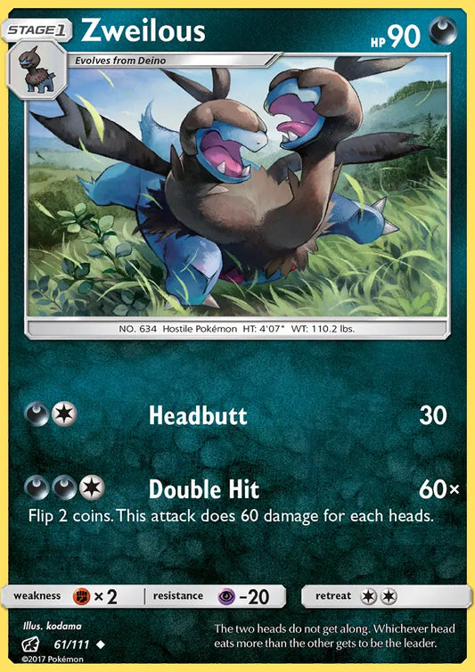 Zweilous 61 Crimson Invasion Pokesingles