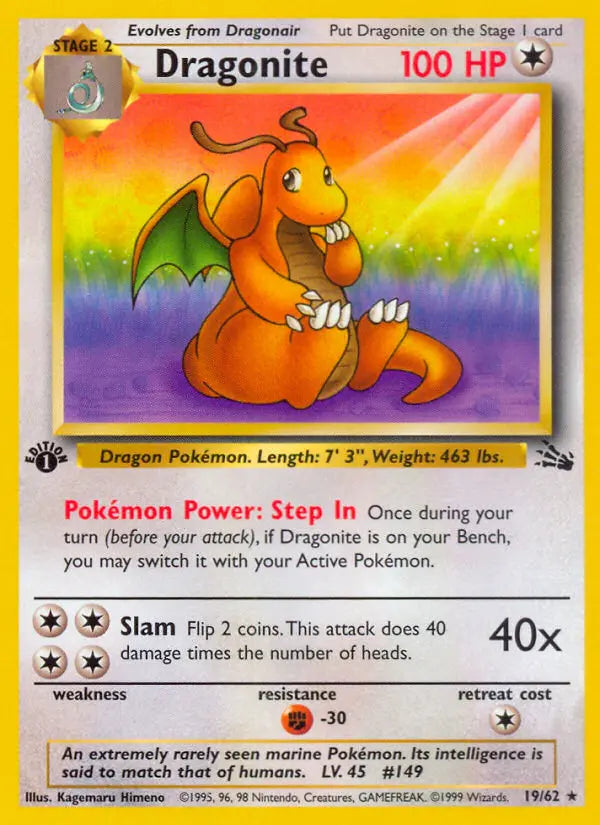 Dragonite 19 Fossil Pokesingles