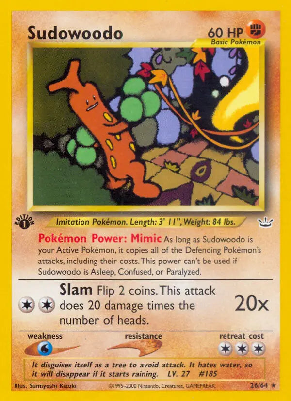 Sudowoodo 26 Neo Revelation Pokesingles