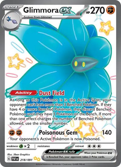 Glimmora ex 218 Paldean Fates Pokesingles