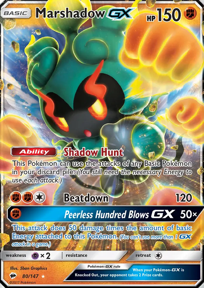 Marshadow GX 80 Burning Shadows Pokesingles