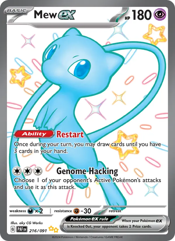 Mew ex 216 Paldean Fates Pokesingles