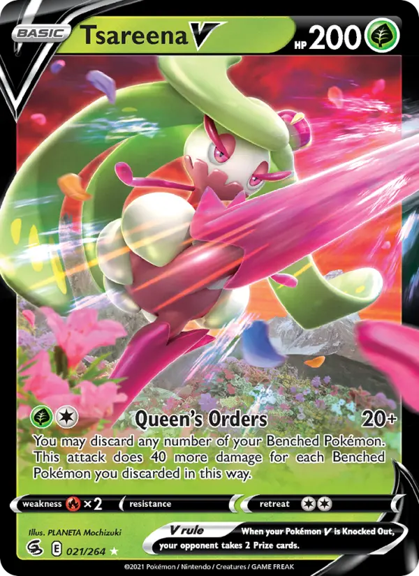 Tsareena V 21 Fusion Strike Pokesingles