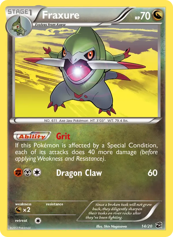 Fraxure 14 Dragon Vault Pokesingles