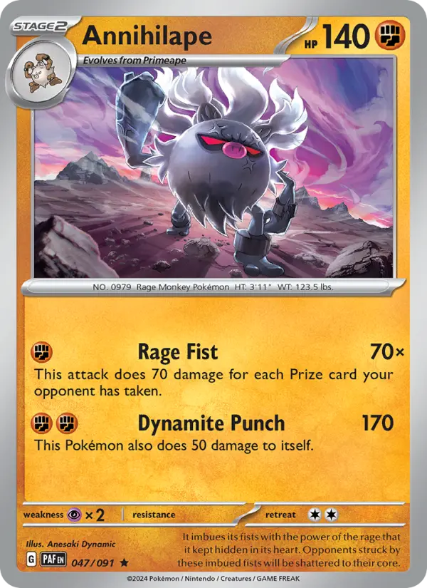 Annihilape 47 Paldean Fates Pokesingles