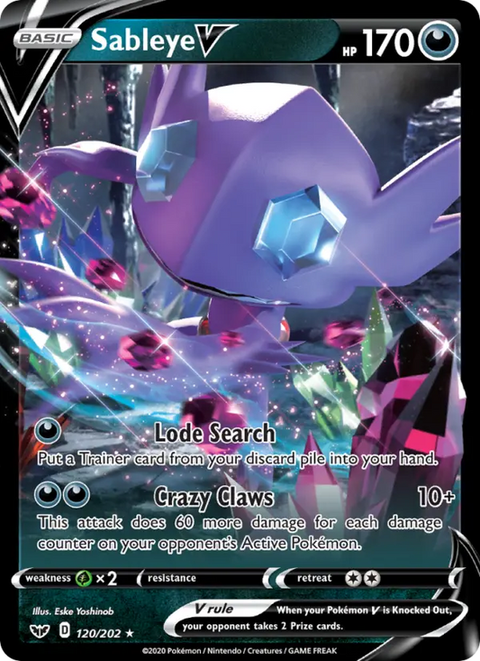 Sableye V 120 Sword & Shield Pokesingles