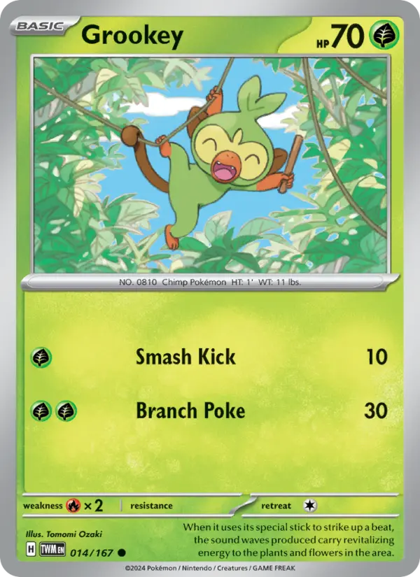 Grookey 14 Twilight Masquerade Pokesingles