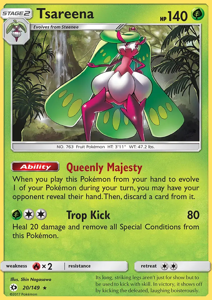Tsareena 20 Sun & Moon Pokesingles