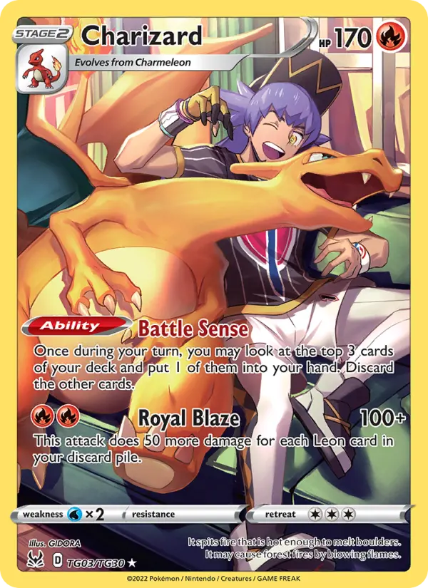 Charizard TG03 Lost Origin Pokesingles