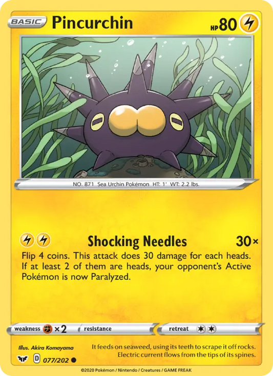 Pincurchin 77 Sword & Shield Pokesingles