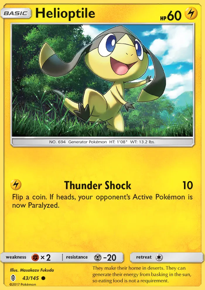 Helioptile 43 Guardians Rising Pokesingles