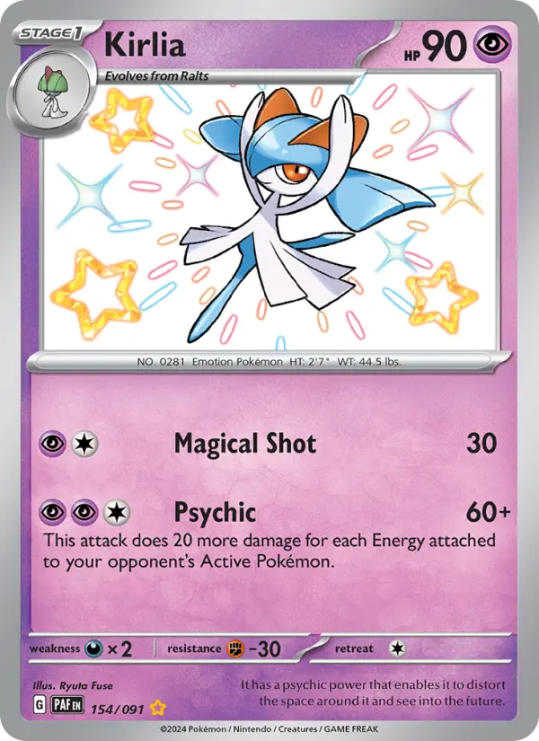 Kirlia 154 Paldean Fates Pokesingles