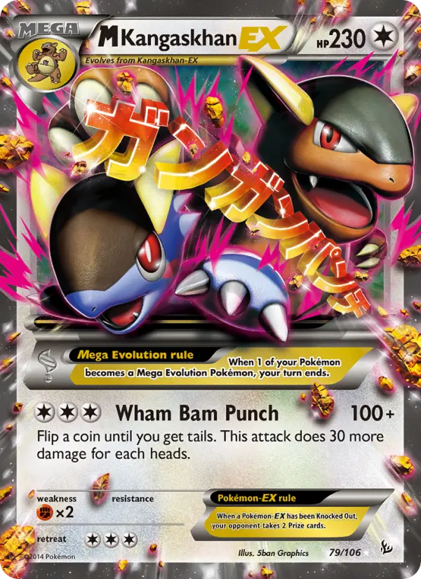 M Kangaskhan EX 79 Flashfire Pokesingles