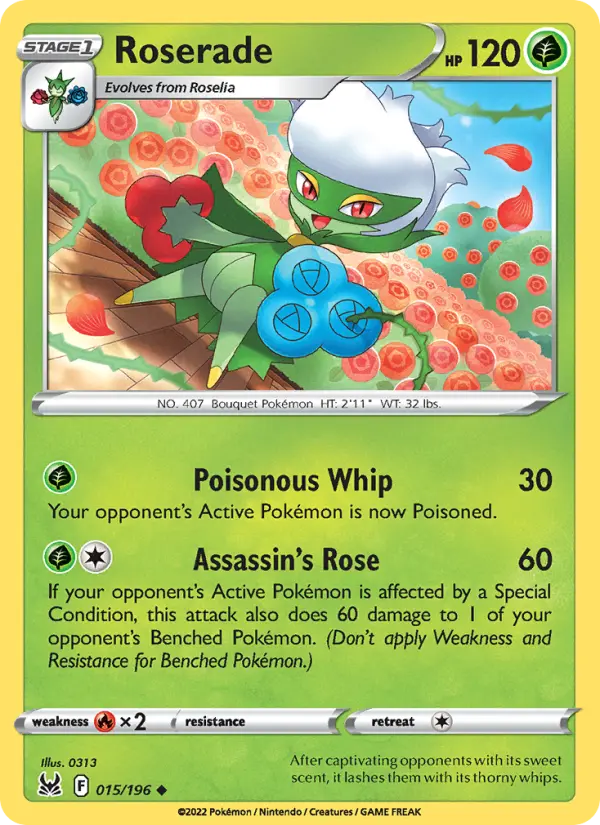 Roserade 15 Lost Origin Pokesingles