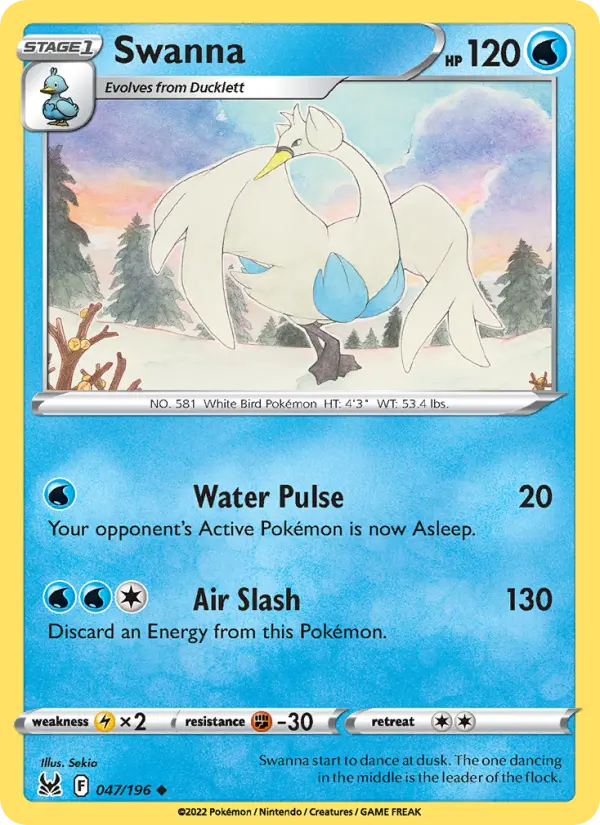 Swanna 47 Lost Origin Pokesingles