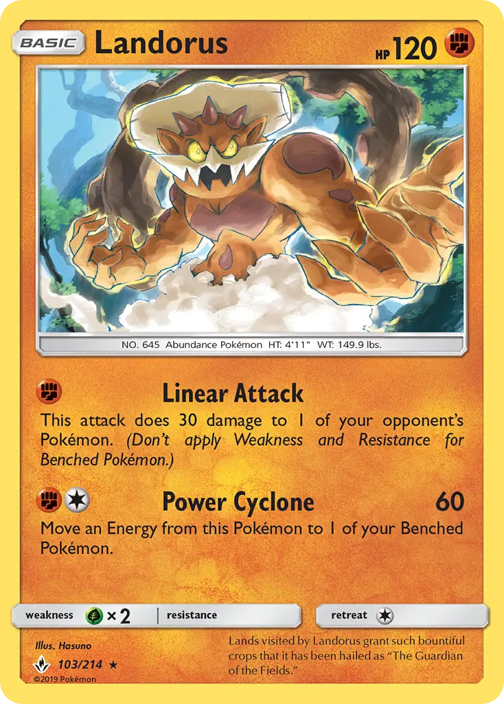 Landorus 103 Unbroken Bonds Pokesingles