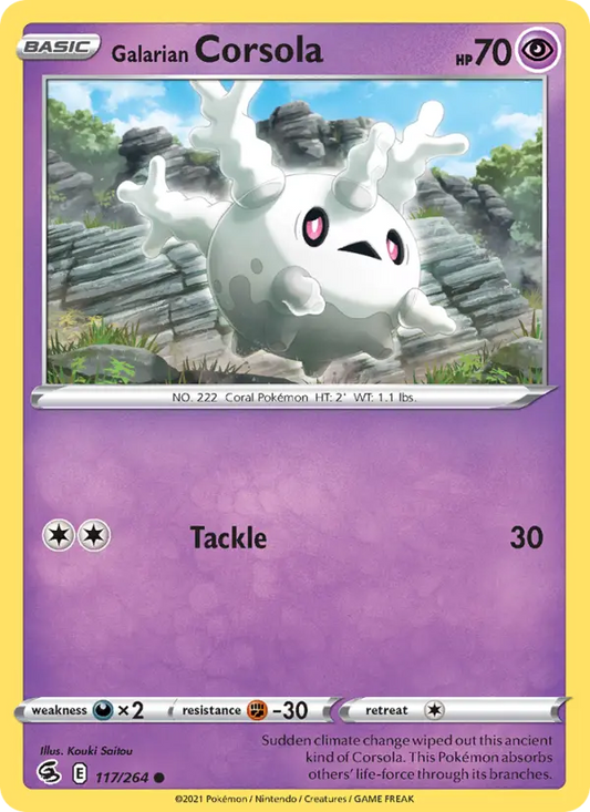 Galarian Corsola 117 Fusion Strike Pokesingles