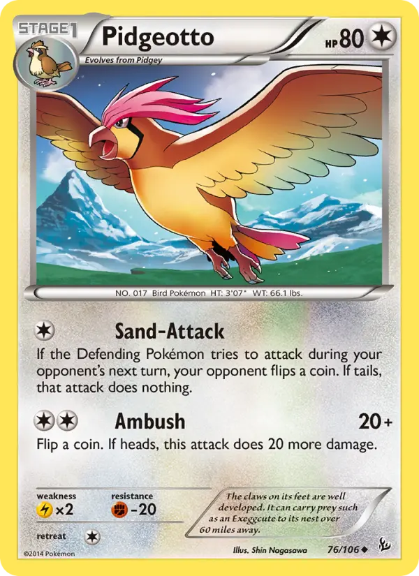 Pidgeotto 76 Flashfire Pokesingles