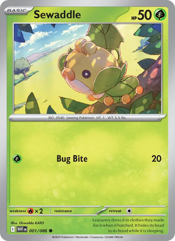 Sewaddle 1 White Flare Pokesingles