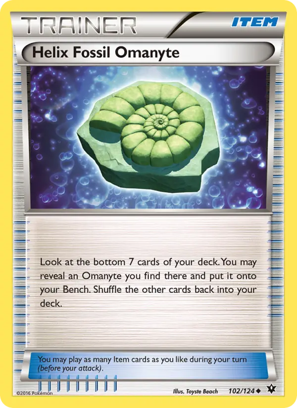 Helix Fossil Omanyte 102 Fates Collide Pokesingles