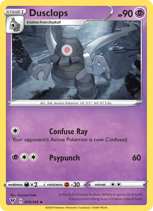 Dusclops 70 Vivid Voltage Pokesingles