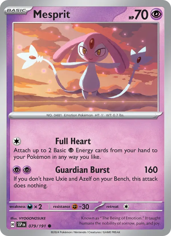 Mesprit 79 Surging Sparks Pokesingles