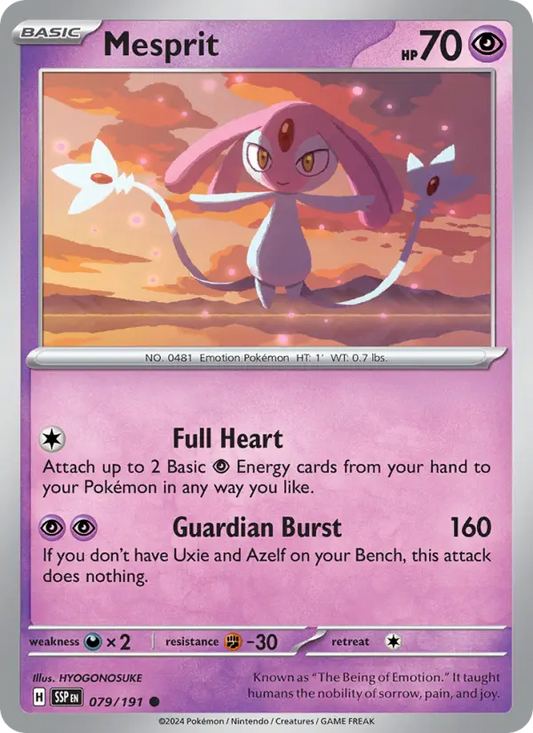 Mesprit 79 Surging Sparks Pokesingles
