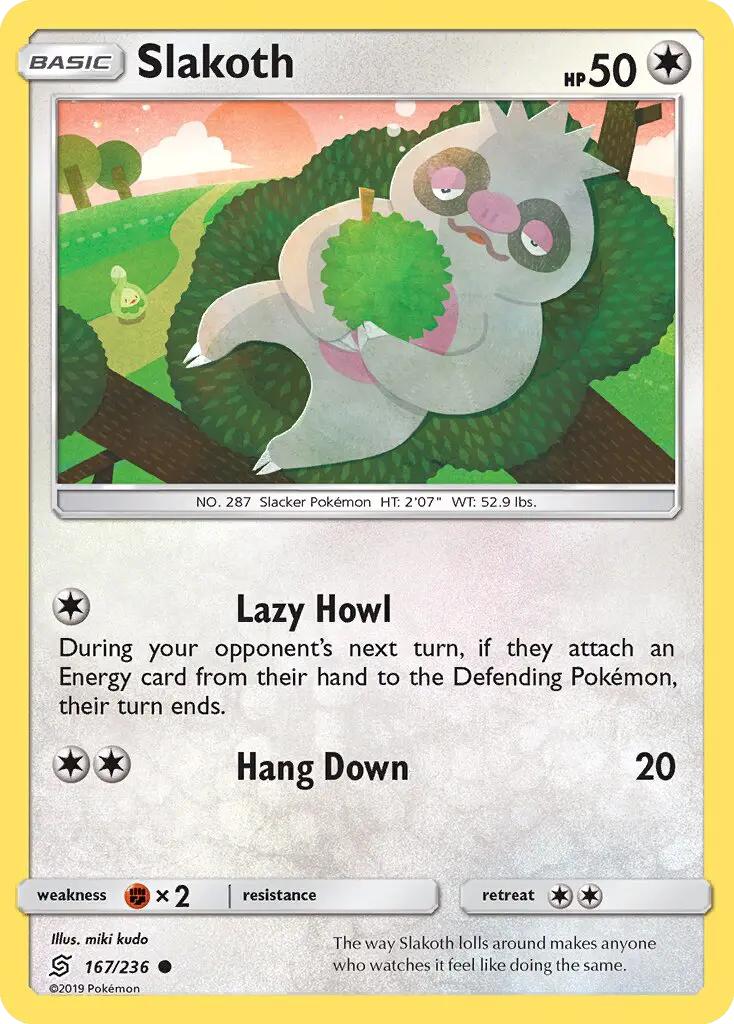 Slakoth 167 Unified Minds Pokesingles